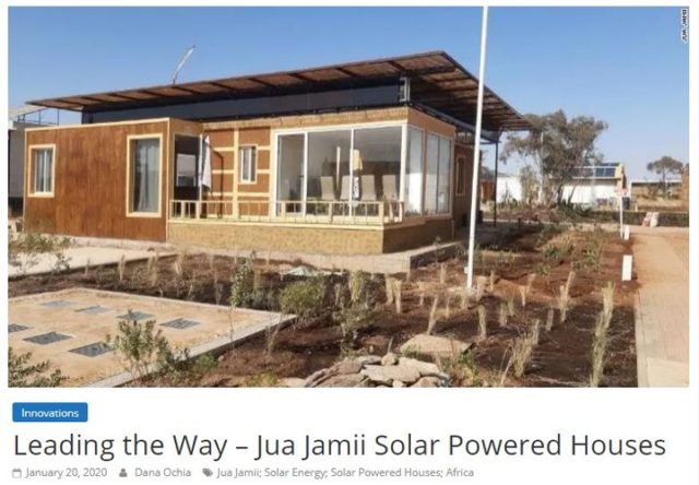 Cognizant of the challenges facing different countries in the African continent, and by extension, other parts of the world, the Jua Jamii team (@juajamii) has developed a solution that addresses particularly, the housing problem and access to power or affordable electricity for home use: solar powered house made from recycled shipping containers.⁠
⁠
Full Article: https://bit.ly/2Upifma  by @dana_ochia ⁠
⁠
#juajamii #africa #solarenergy #solarpoweredhouses #innovationsafrica #donaochia #govamedia